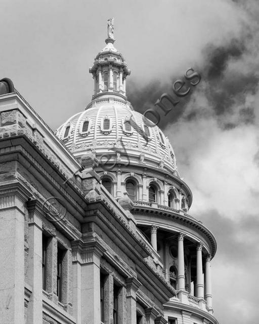 Seat of Texas Power (B/W)